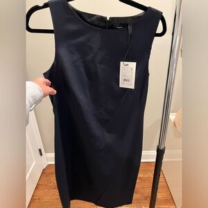 THEORY Sheath Dress In Sevona Stretch Wool Navy blue Sz 8 nwt